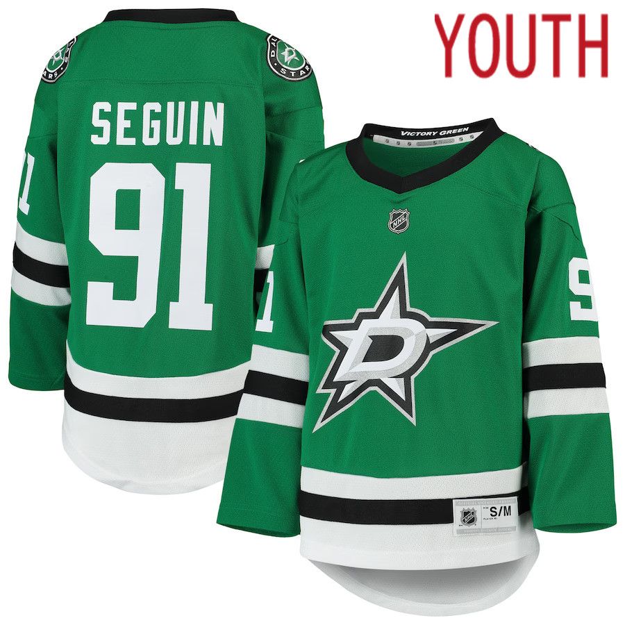 Youth Dallas Stars 91 Tyler Seguin Kelly Green Home Replica Player NHL Jersey